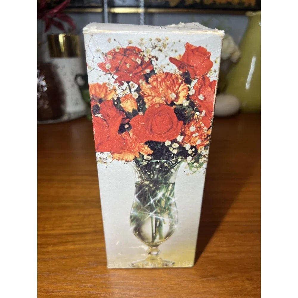 Vintage NOS Federal Glassware Vase 8 in w/ Original Box & Booklet